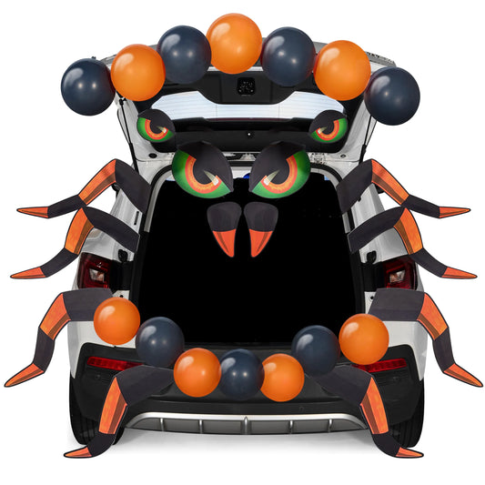 Spider Design Halloween Trunk or Treat Car Decorations Kit for SUV