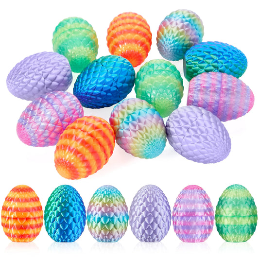 12 Pack 3D Printed Dragon Easter Eggs (Empty)
