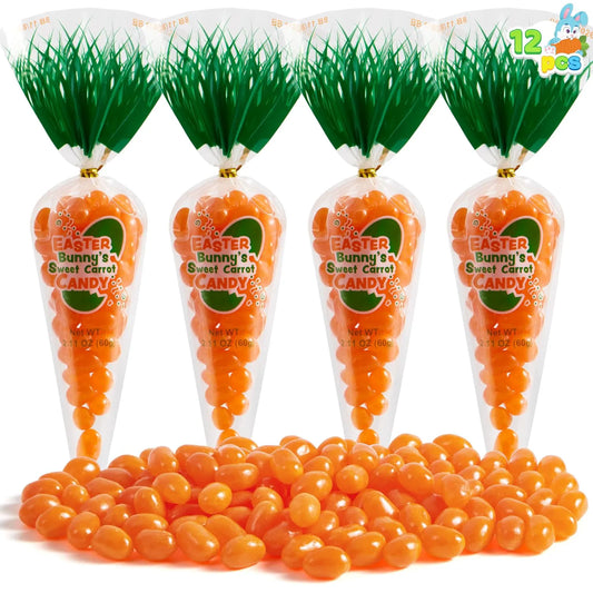 12 Easter Candies in Carrot Bags