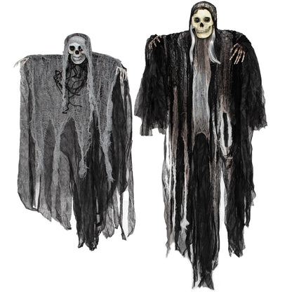 2 Pack Halloween Hanging Grim Reaper Outdoor Decorations