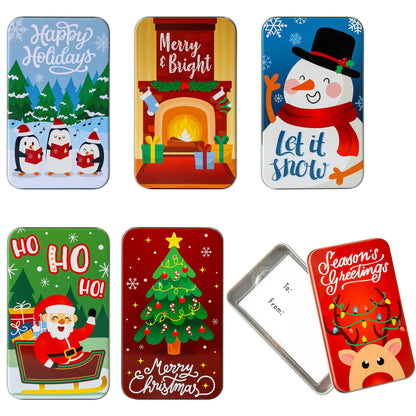 JOYIN 6-Pack Present Card Holder Tin Boxes