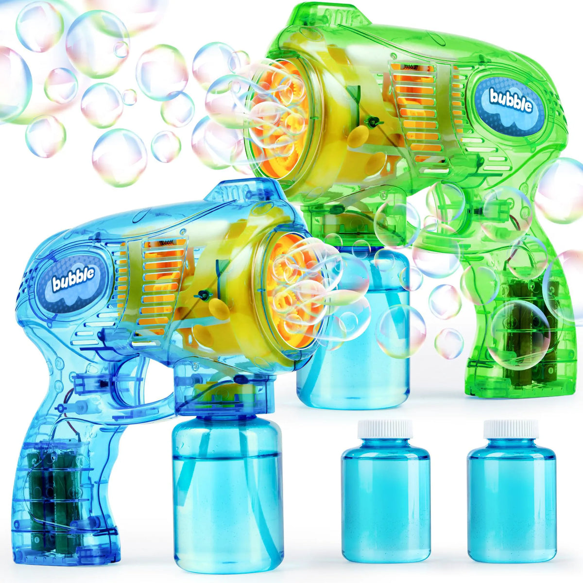 2 Bubble Guns in Green and Blue