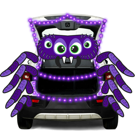 Spider-Themed Halloween Trunk or Treat Car Decorations Kit