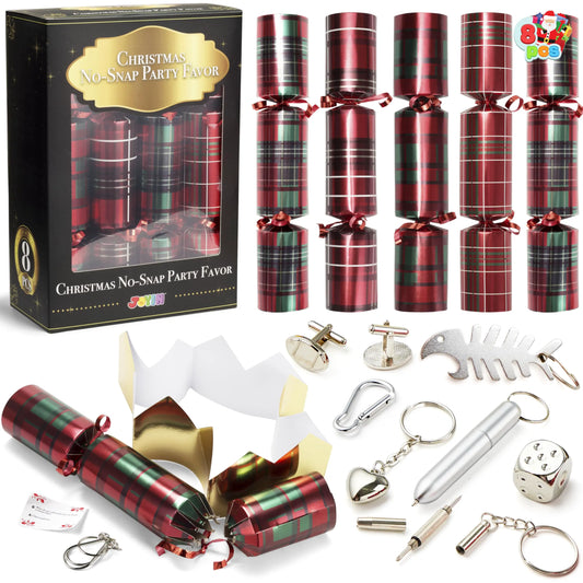 10-Inch Christmas Party Favor (Plaid) - No Snap