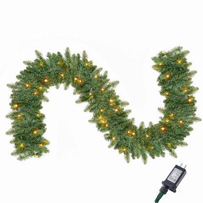9Ft Prelit Christmas Garland with 50 Lights