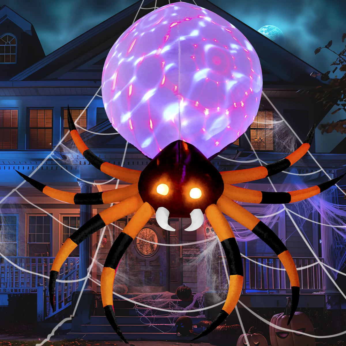 8 FT Giant Halloween Inflatable Spider Outdoor Decoration