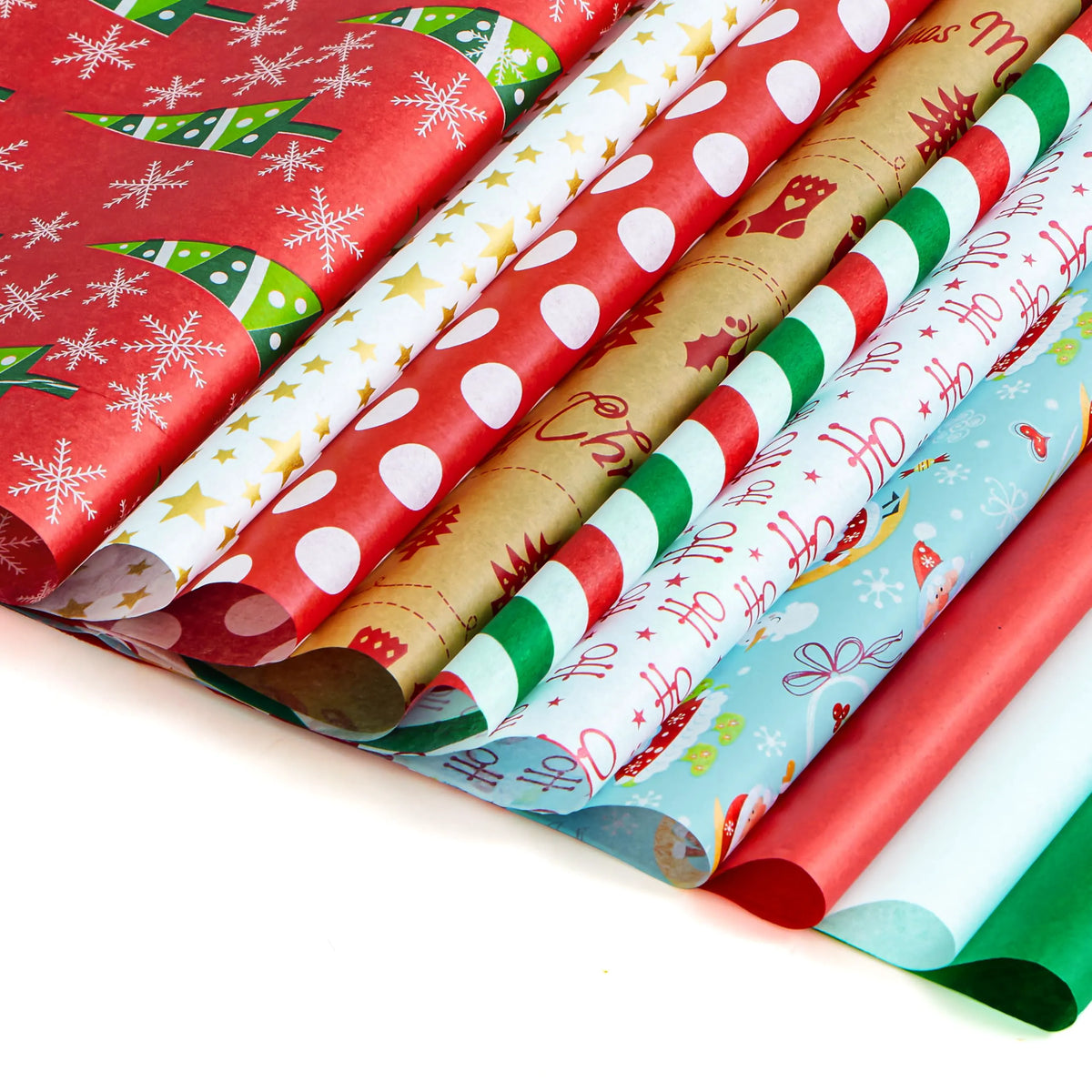 150 Sheets of Christmas Tissue Paper, Assorted Designs