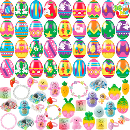 36 Prefilled Easter Eggs with Assorted Toys