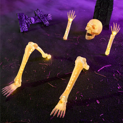 5-Piece Halloween Skeleton Decorations for Outdoor Use