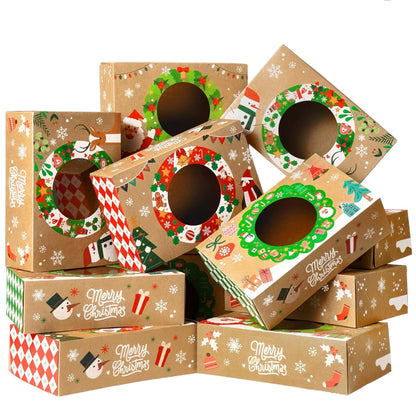 12-Pack Christmas Cookie Boxes for Gift Giving