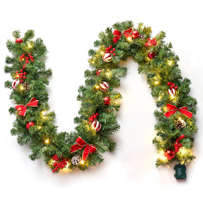 9-Foot Christmas Garland with Lights