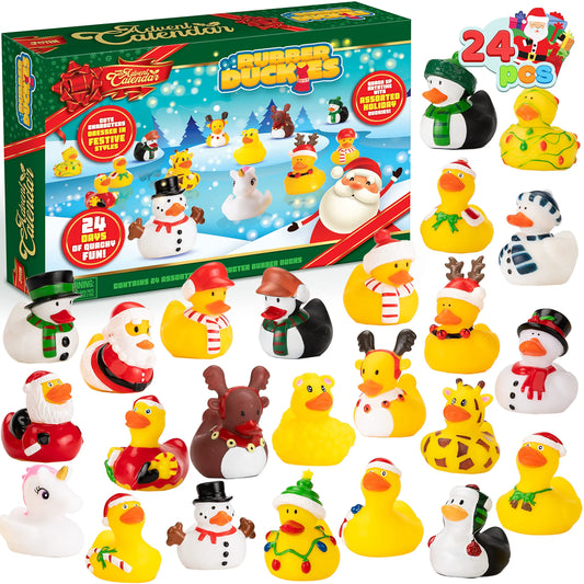24 Days of Christmas Advent Calendar with Rubber Ducks