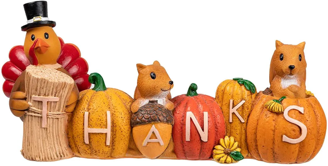 Pumpkin Turkey Figurine