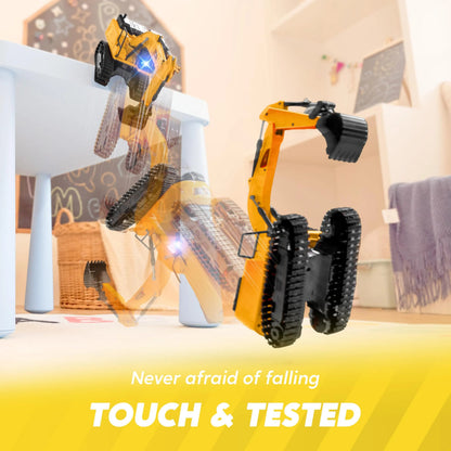2.4GHz RC Excavator Toy with Lights for Kids Birthday Gift