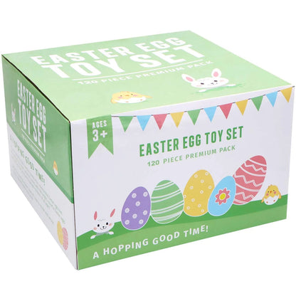 120 Prefilled Easter Eggs with Toys and Stickers (2.25 Inches)