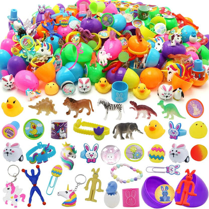 120 Prefilled Easter Eggs with Toys and Stickers (2.25 Inches)