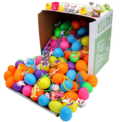 120 Prefilled Easter Eggs with Toys and Stickers (2.25 Inches)