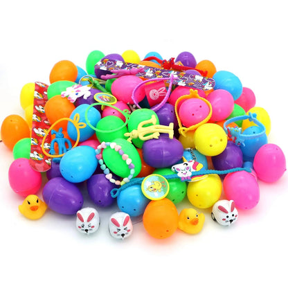 120 Prefilled Easter Eggs with Toys and Stickers (2.25 Inches)