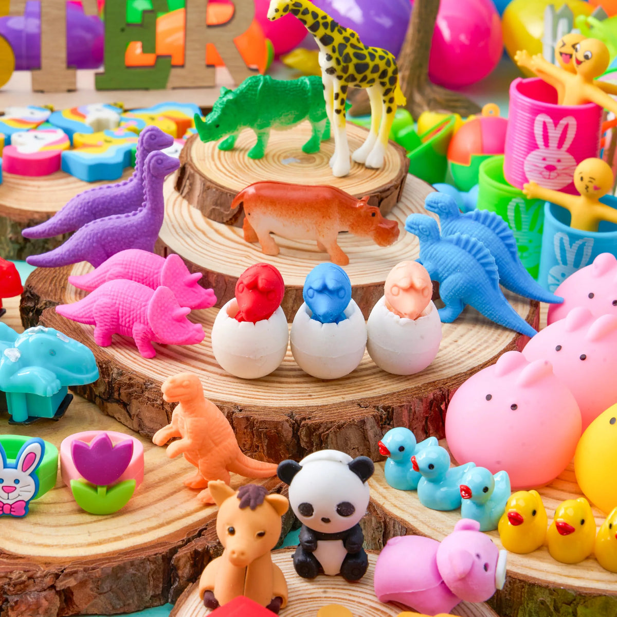 200 Prefilled Easter Eggs with Toys for Easter Hunt & Party Favors
