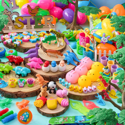 200 Prefilled Easter Eggs with Toys for Easter Hunt & Party Favors