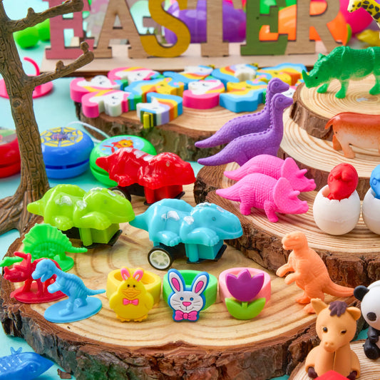 200 Prefilled Easter Eggs with Toys for Easter Hunt & Party Favors