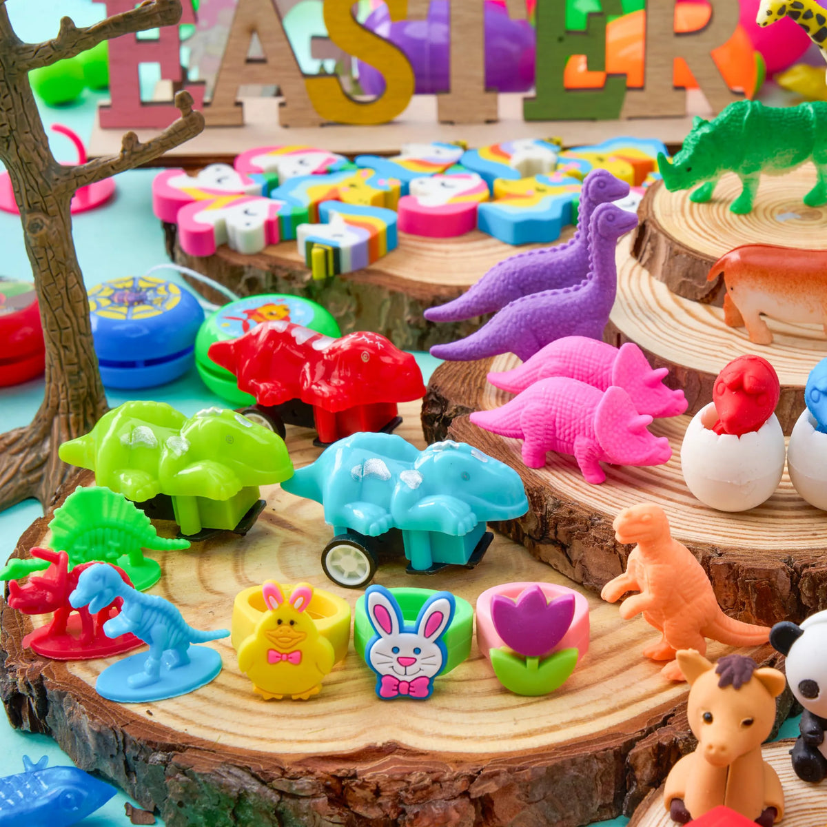 200 Prefilled Easter Eggs with Toys for Easter Hunt & Party Favors