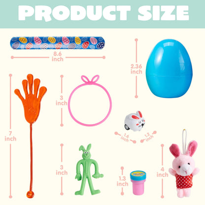 200 Cute Prefilled Easter Eggs with Toys and Stickers for Easter Egg Hunt