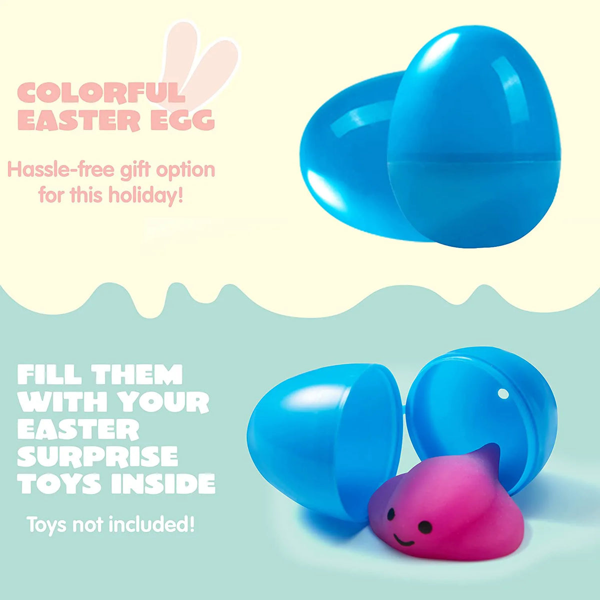 200Pcs Colorful & Golden Easter Egg Shells, 2.3in