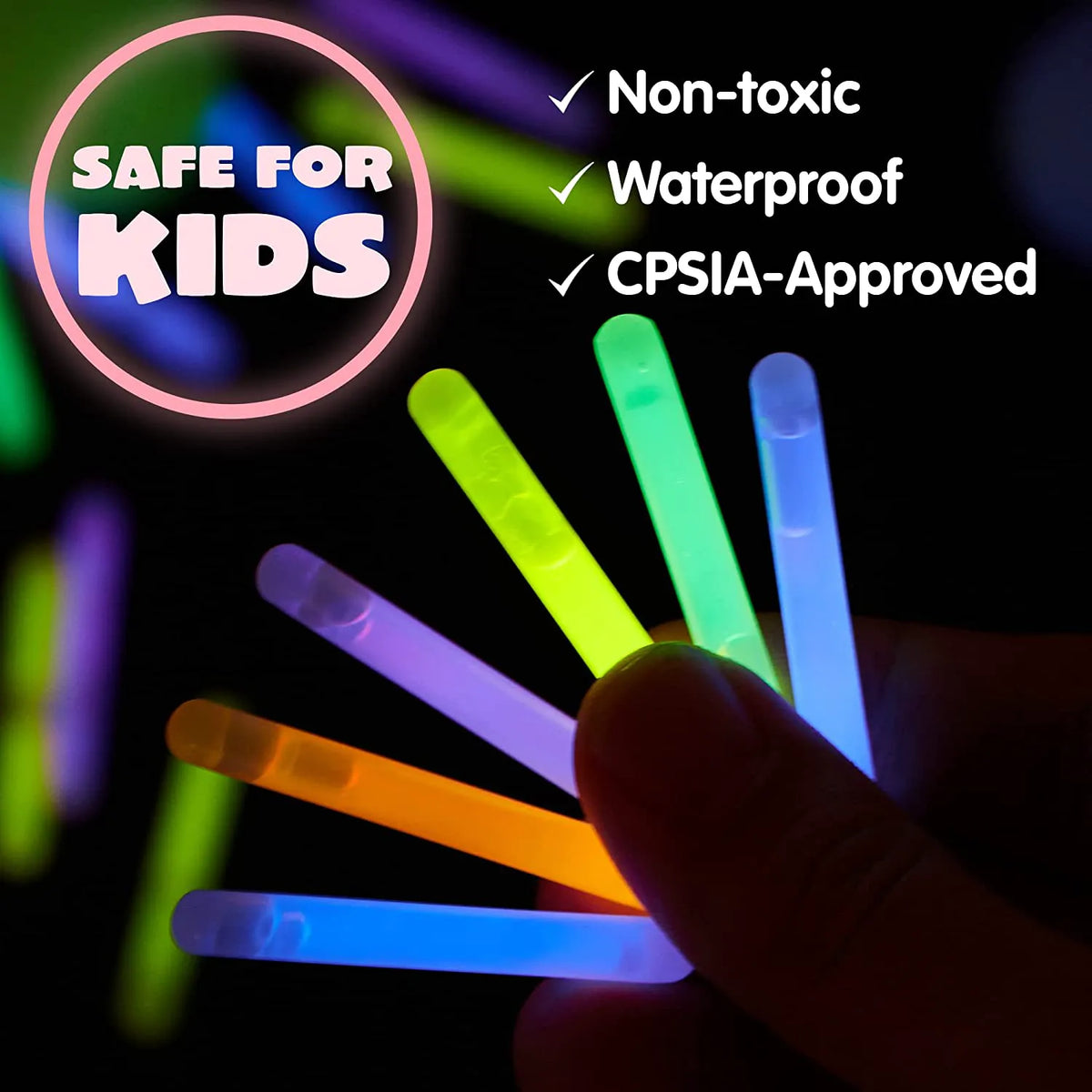 200 Prefilled Easter Glow Sticks (2.4in) in Eggs