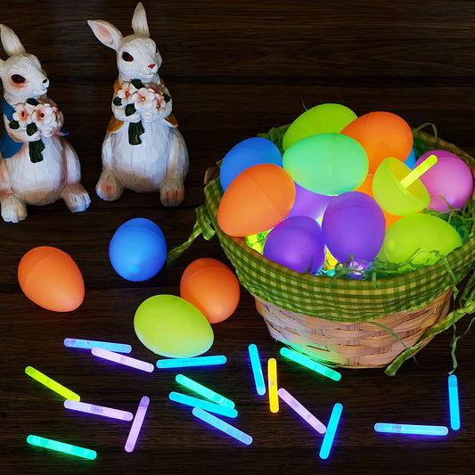 200 Prefilled Easter Glow Sticks (2.4in) in Eggs