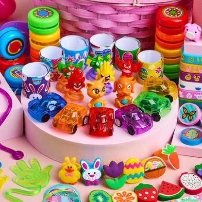 200 Prefilled Easter Eggs with Assorted Toys and Stickers Inside
