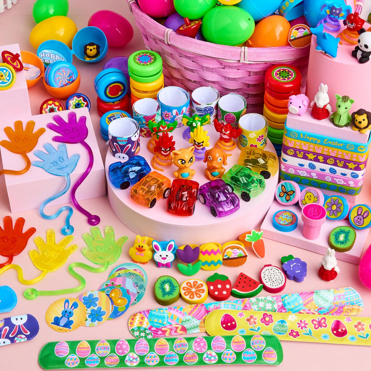200 Prefilled Easter Eggs with Assorted Toys and Stickers Inside