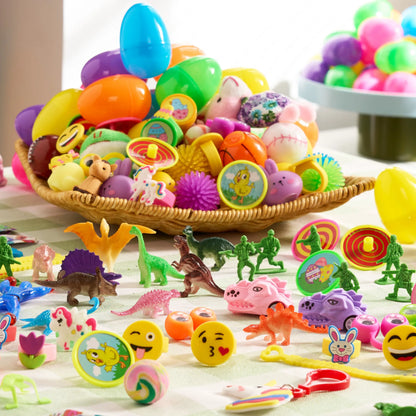 200 Prefilled Easter Eggs with Toys & Stickers, Easter Party Favors for Kids