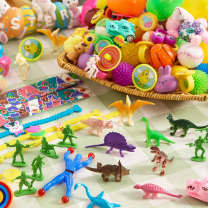 200 Prefilled Easter Eggs with Toys & Stickers, Easter Party Favors for Kids