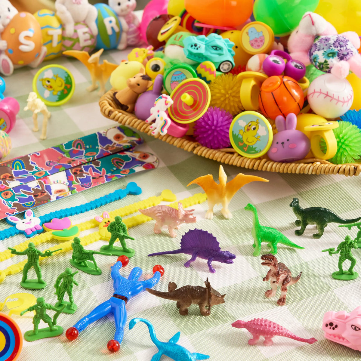 200 Prefilled Easter Eggs with Toys & Stickers, Easter Party Favors for Kids