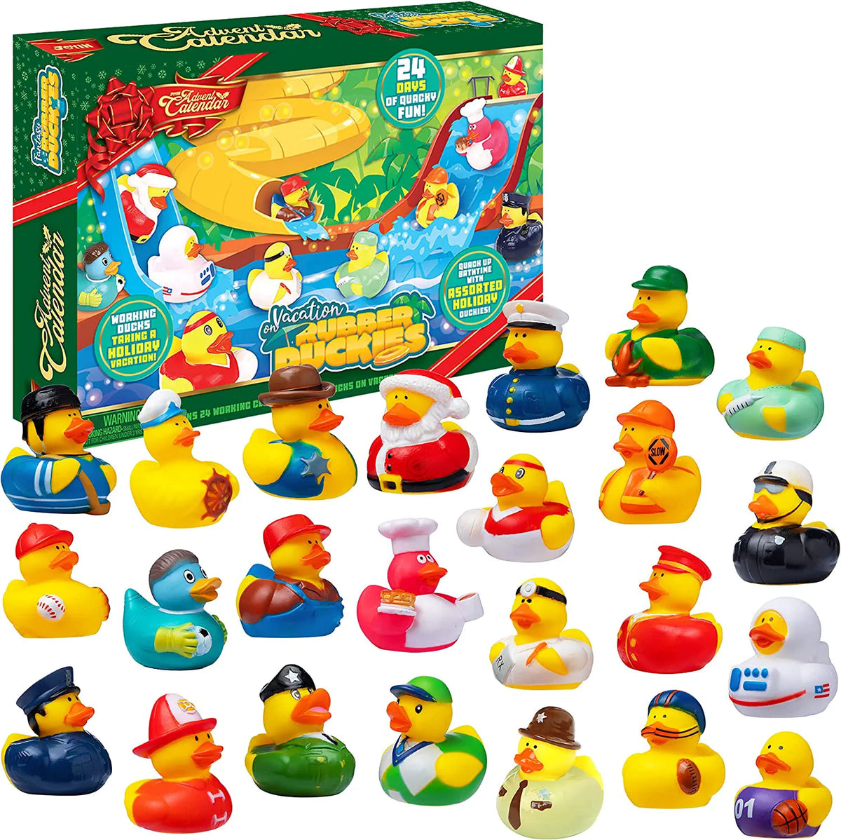 24 Days Advent Calendar with Working Rubber Ducks