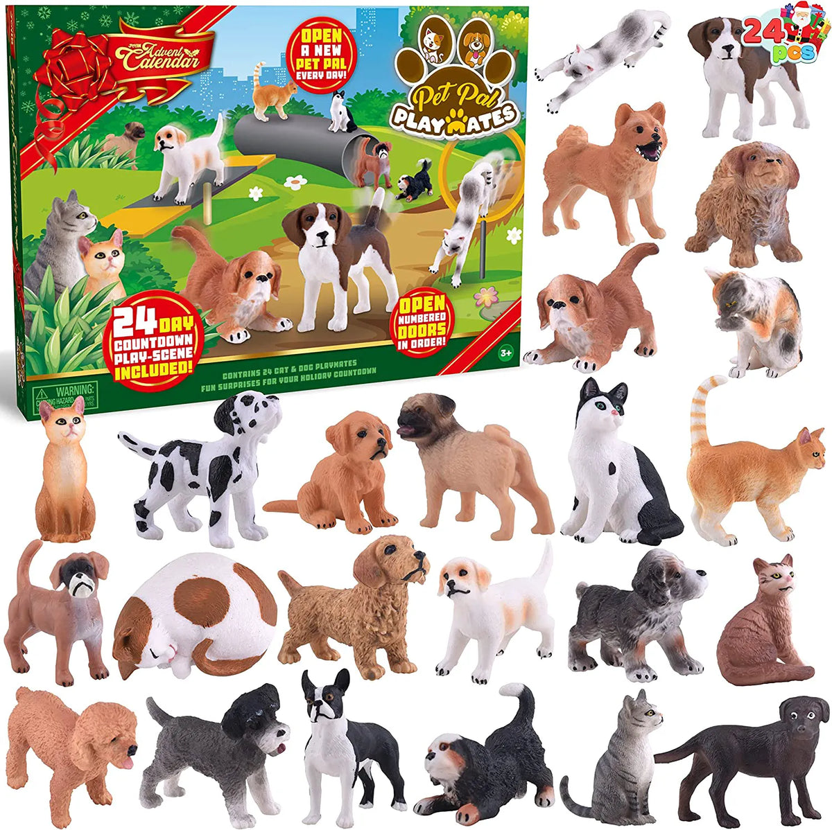 Dog and Cat Advent Calendar Action Playset