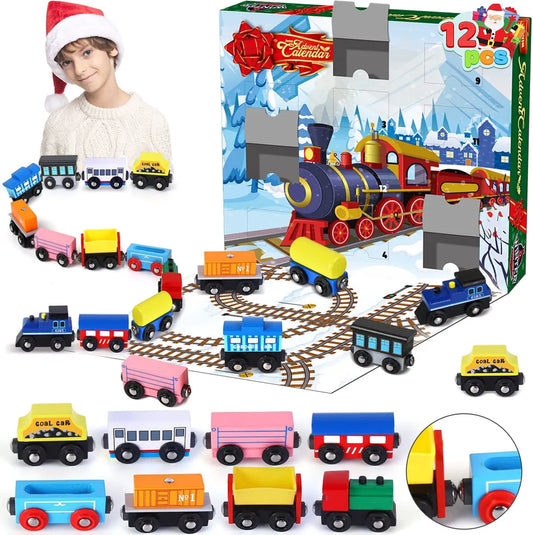 Wooden Train Advent Calendar