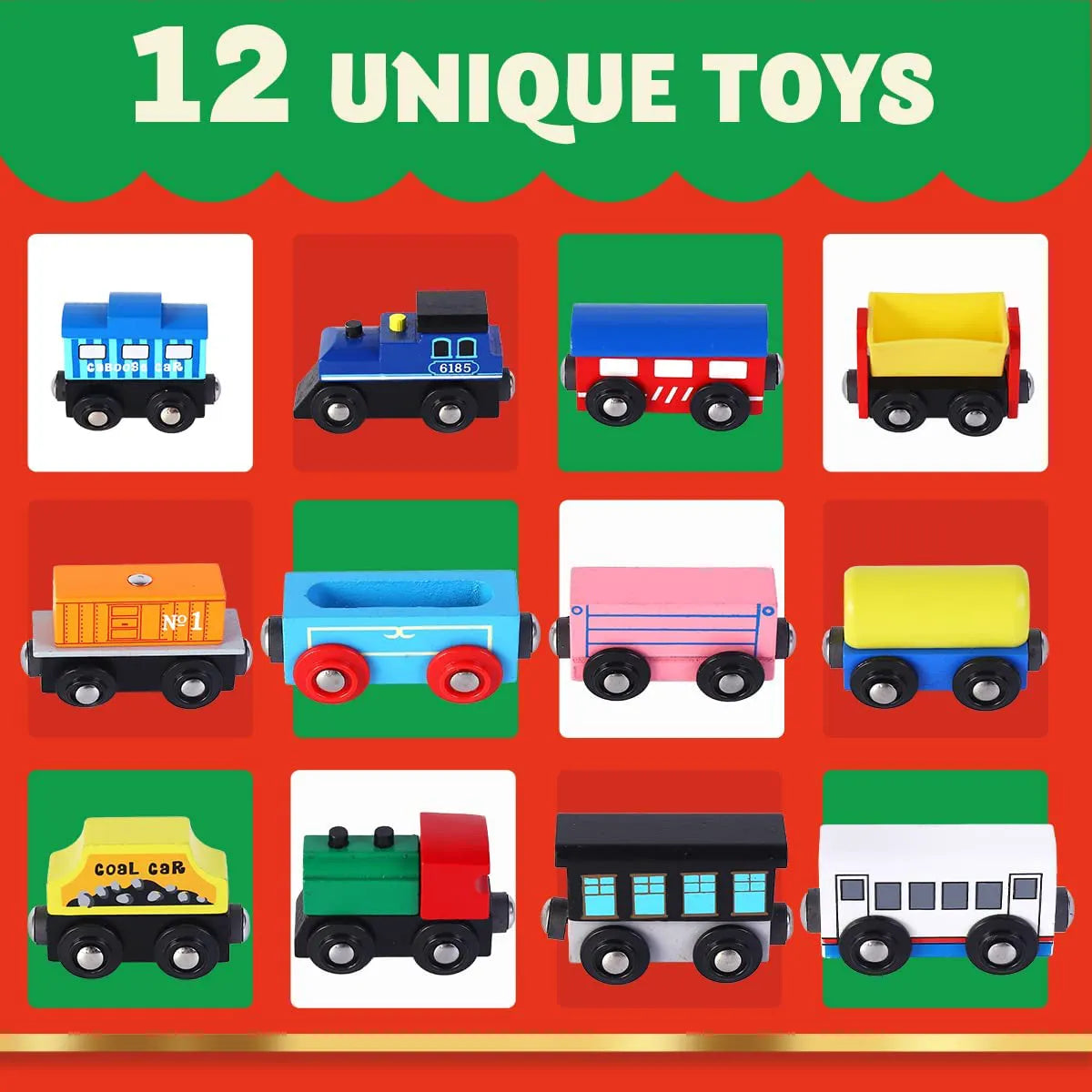 Wooden Train Advent Calendar