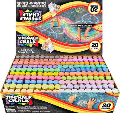 20 Colors Chalk Set - 180 Pieces