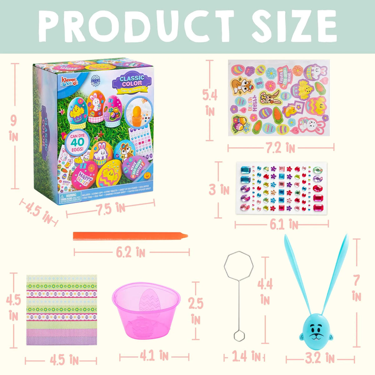 20-Piece DIY Easter Egg Decorating Kit