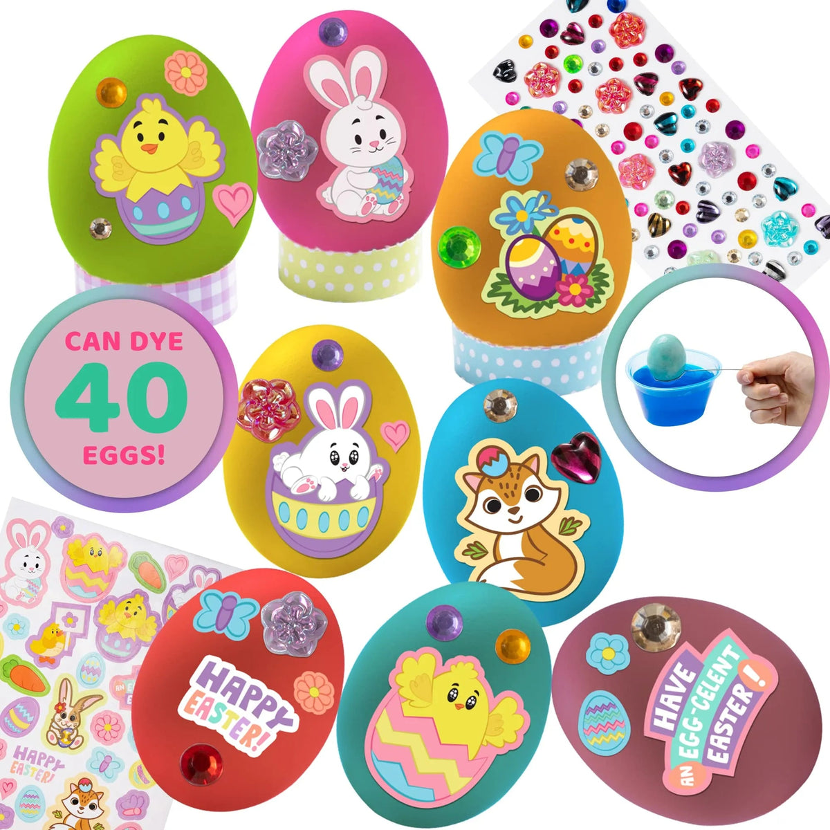 20-Piece DIY Easter Egg Decorating Kit