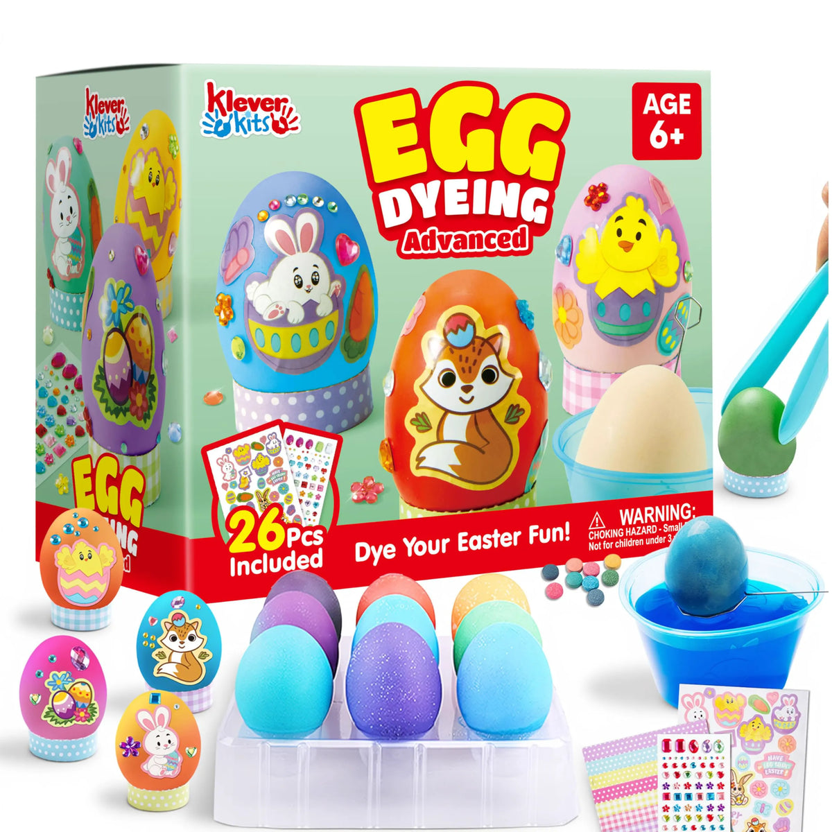 20-Piece DIY Easter Egg Decorating Kit for Kids' Parties and Craft Activities