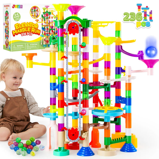 236-Piece STEM Building Blocks Set with Motorized Elevator