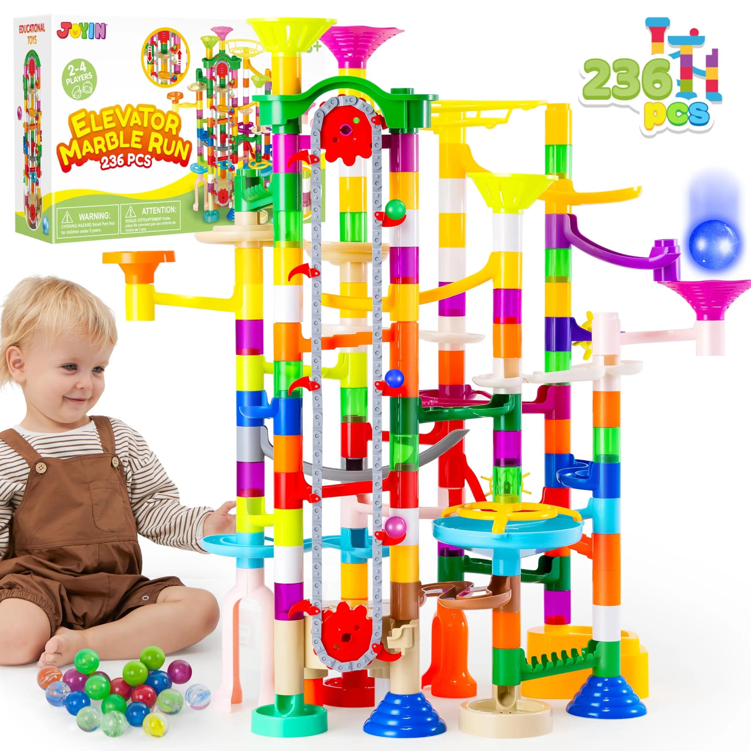 236-Piece STEM Building Blocks Set with Motorized Elevator