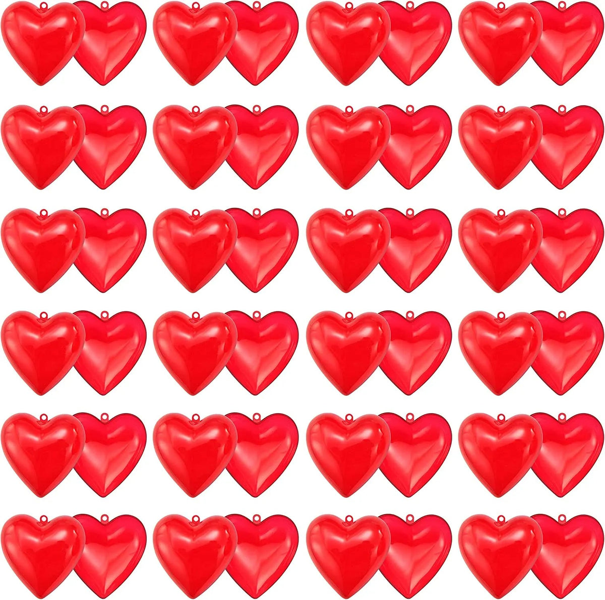 24 Prefilled Hearts with Valentine's Day Cards for Kids Classroom Exchange Gifts