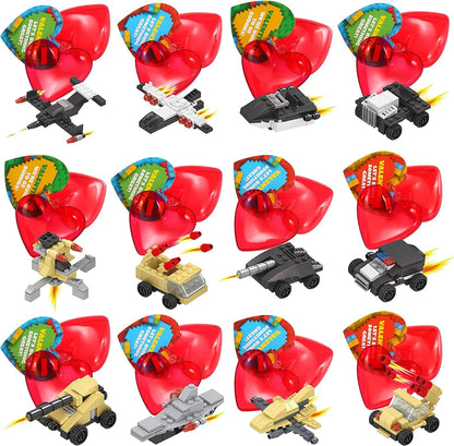 24 Prefilled Hearts with Valentine's Day Cards for Kids Classroom Exchange Gifts
