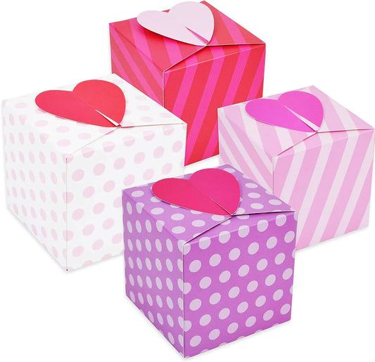 24-Pack Valentine's Heart-Shaped Treat Boxes for Kids