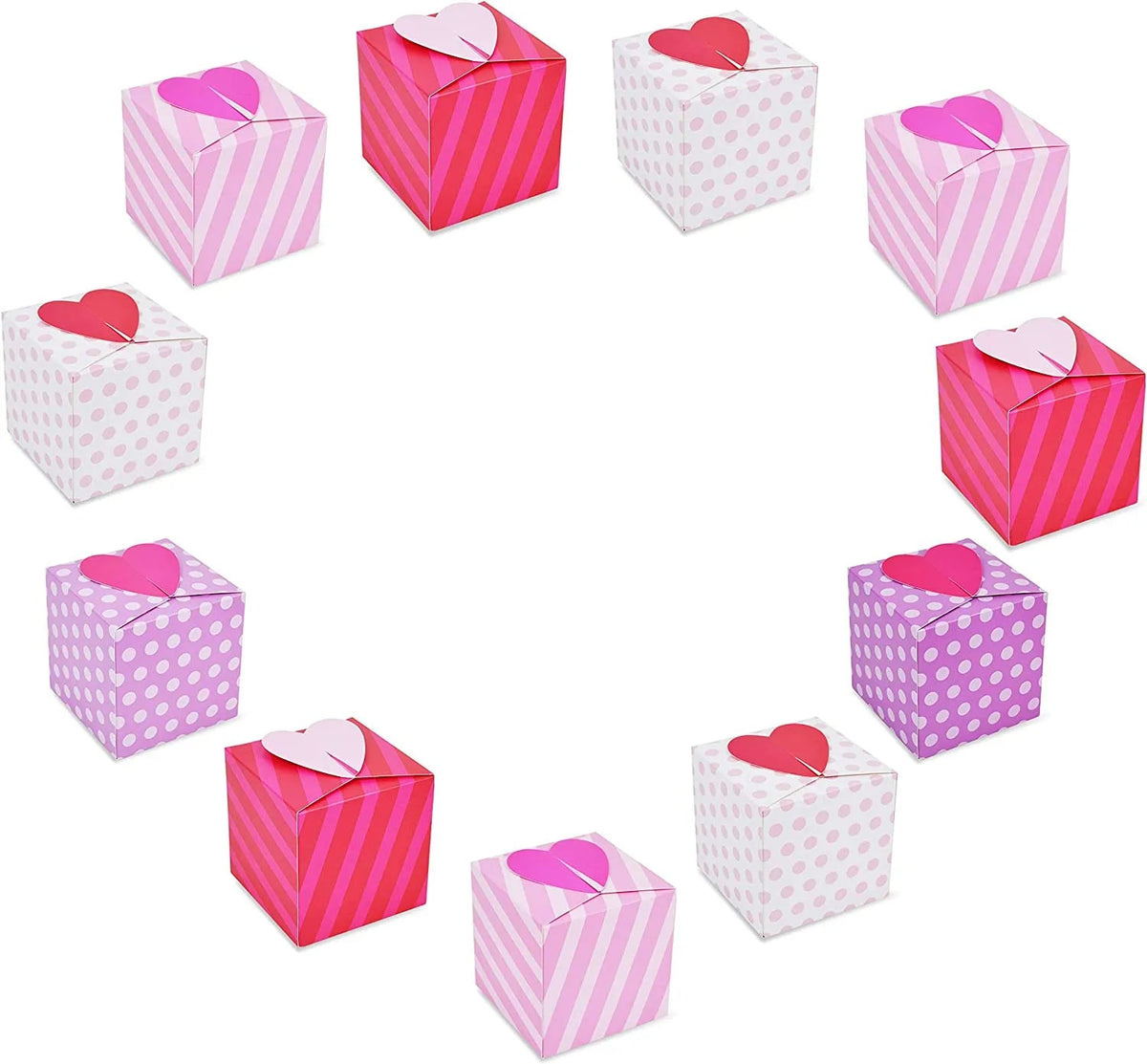 24-Pack Valentine's Heart-Shaped Treat Boxes for Kids