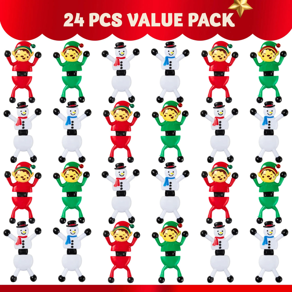 24 Pack Christmas Climbing Man Stretchy Toys